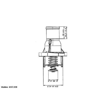 Θερμοστάτης, ψυκτικό υγρό BorgWarner (Wahler) 4357.92D