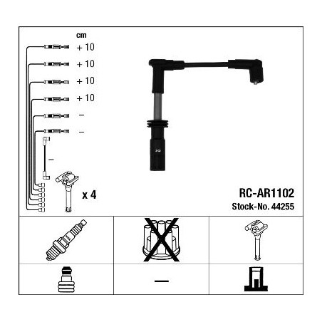 Σετ καλωδίων υψηλής τάσης NGK 44255