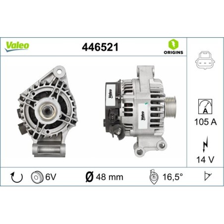 Alternator VALEO 446521