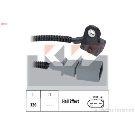 Sensor, camshaft position KW 453535