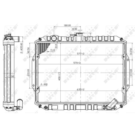 Radiator, engine cooling NRF 503486