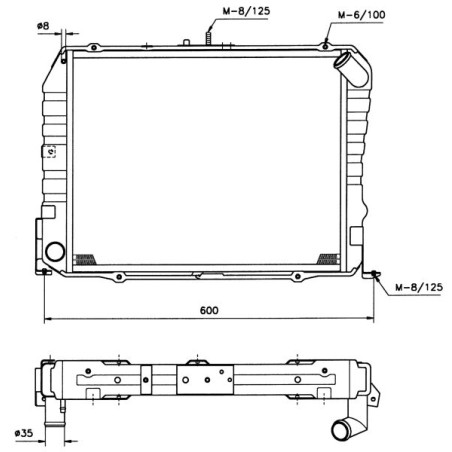 Radiator, engine cooling NRF 503962