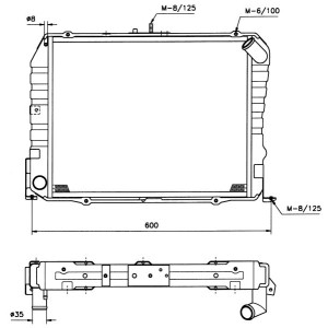 Radiator, engine cooling NRF 503962