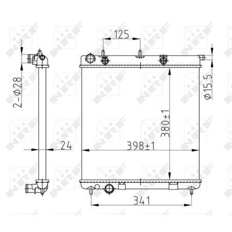 Radiator, engine cooling NRF 50429A