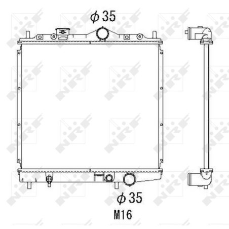 Radiator, engine cooling NRF 506557