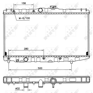 Radiator, engine cooling NRF 507581