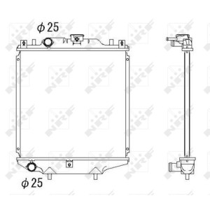 Radiator, engine cooling NRF 507643