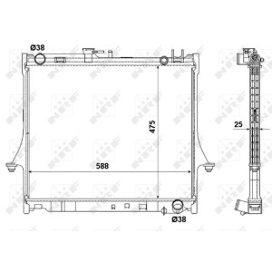 Radiator, engine cooling NRF 53055