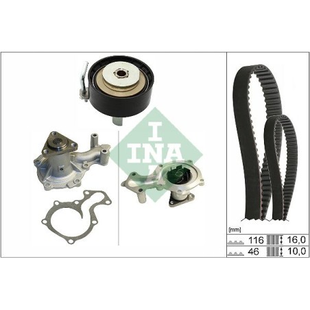 Water Pump & Timing Belt Kit INA 530070030