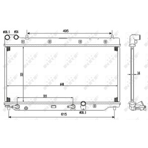 Radiator, engine cooling NRF 53110