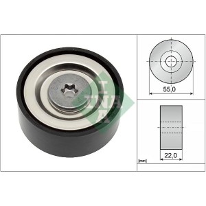 Deflection/Guide Pulley, V-ribbed belt INA 532072010