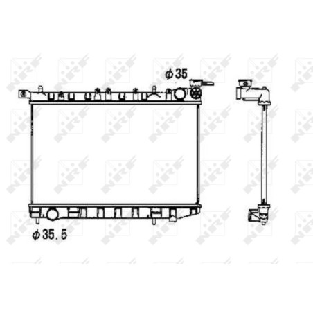 Radiator, engine cooling NRF 53341