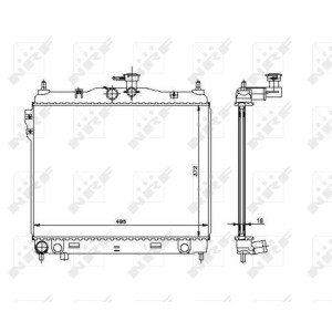 Radiator, engine cooling NRF 53361