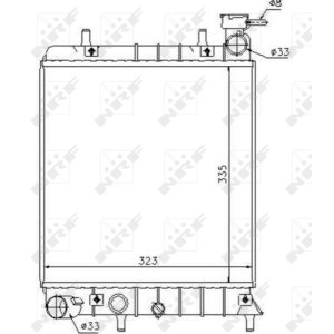 Radiator, engine cooling NRF 53376