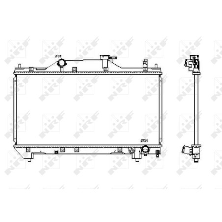 Radiator, engine cooling NRF 53380