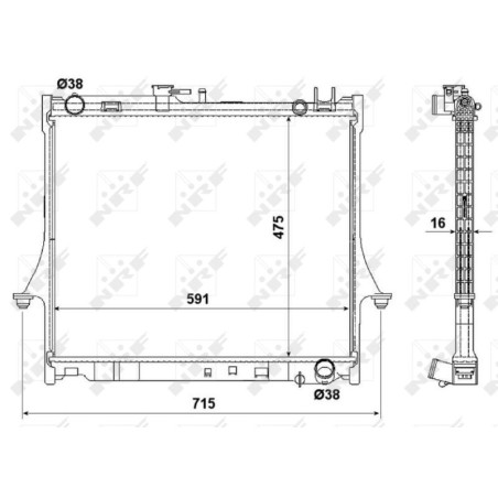 Radiator, engine cooling NRF 53540