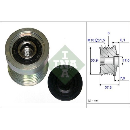 Alternator Freewheel Clutch INA 535007210