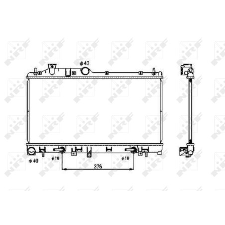 Radiator, engine cooling NRF 53700