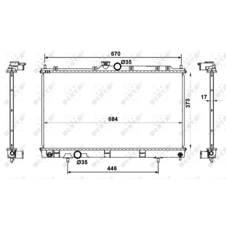 Radiator, engine cooling NRF 53779