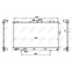 Radiator, engine cooling NRF 53779