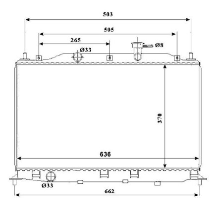 Radiator, engine cooling NRF 53822