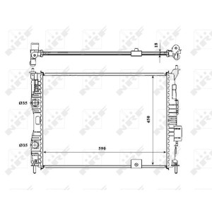 Radiator, engine cooling NRF 53846