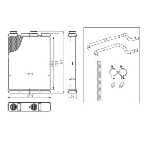 Heat Exchanger, interior heating NRF 54434