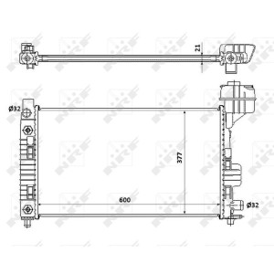 Radiator, engine cooling NRF 54718