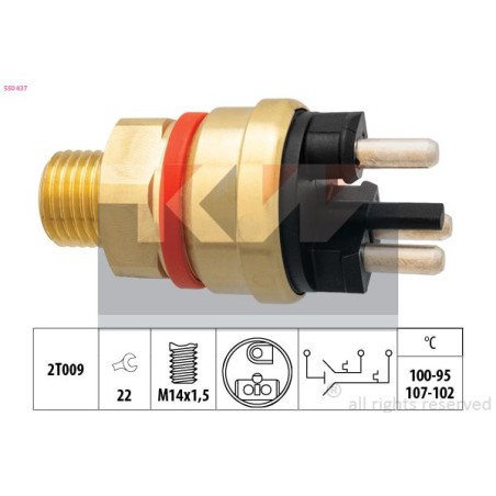 Temperature Switch, radiator fan KW 550637