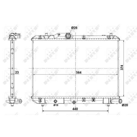 Radiator, engine cooling NRF 56101