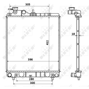 Radiator, engine cooling NRF 58354