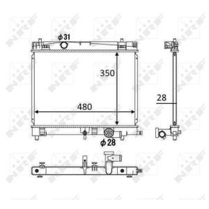 Radiator, engine cooling NRF 58501