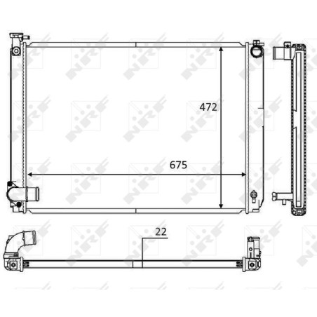 Radiator, engine cooling NRF 58604