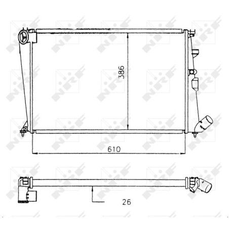 Radiator, engine cooling NRF 58914