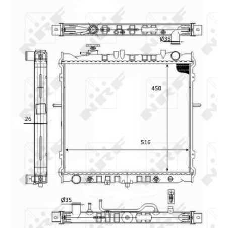 Radiator, engine cooling NRF 59049