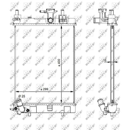 Radiator, engine cooling NRF 59207