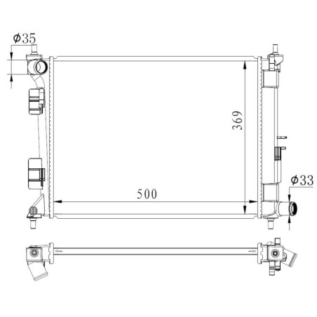 Radiator, engine cooling NRF 59263