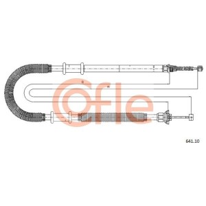 Cable Pull, parking brake COFLE 641.10
