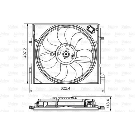 Fan, engine cooling VALEO 698582