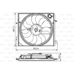Fan, engine cooling VALEO 698582