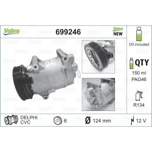 Compressor, air conditioning VALEO 699246