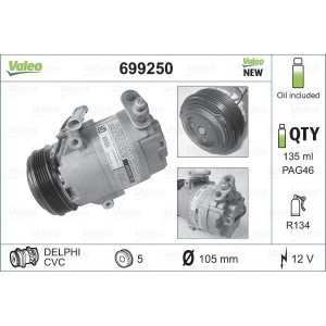 Compressor, air conditioning VALEO 699250