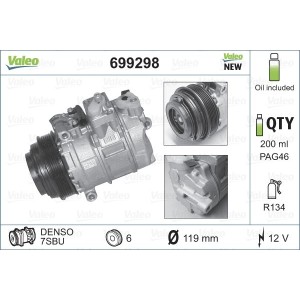Compressor, air conditioning VALEO 699298