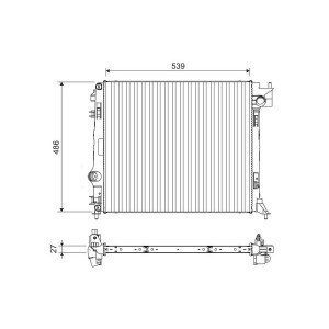 Radiator, engine cooling VALEO 701108