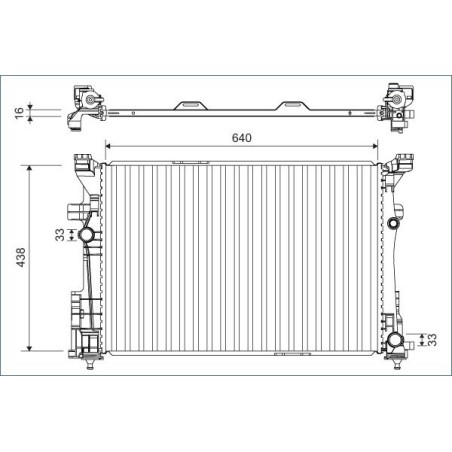 Radiator, engine cooling VALEO 701133