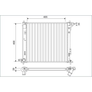 Radiator, engine cooling VALEO 701140