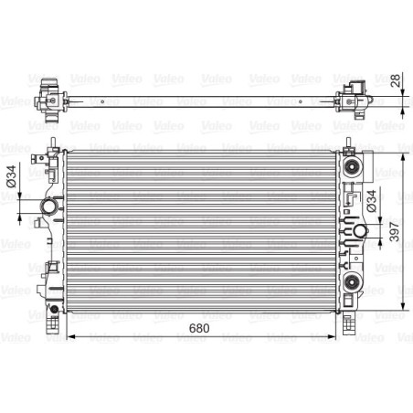 Radiator, engine cooling VALEO 701541