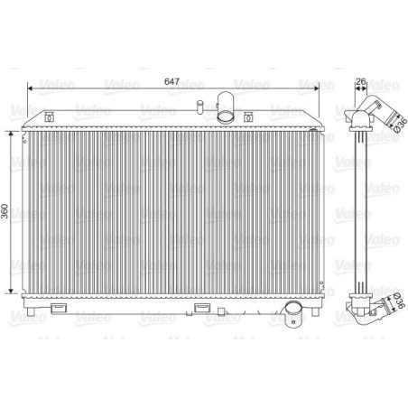 Radiator, engine cooling VALEO 701561