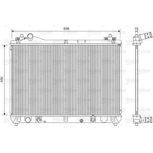 Radiator, engine cooling VALEO 701592