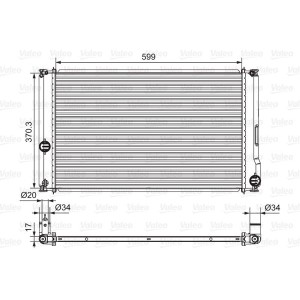 Radiator, engine cooling VALEO 701657